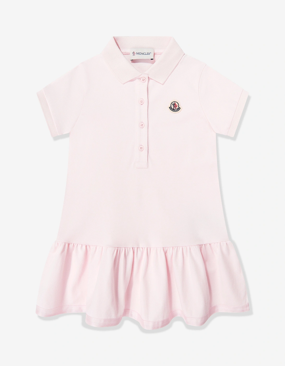 Enfant Girls Logo Polo Dress in Pink, 5 of 4