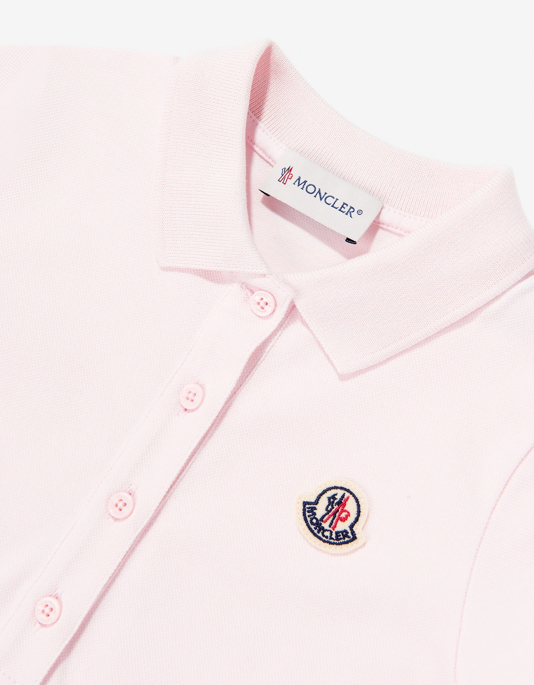 Enfant Girls Logo Polo Dress in Pink