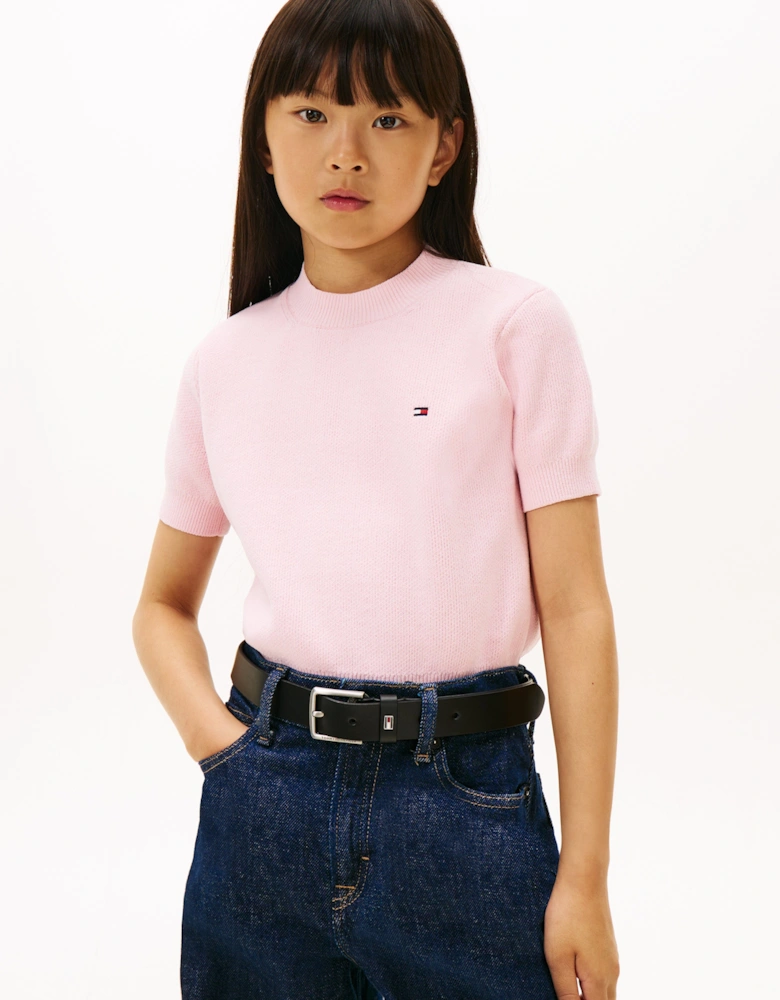 Girls Chenille Sweater in Pink