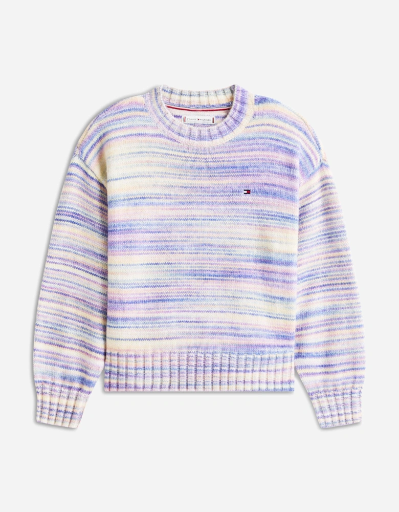 Girls Melange Jumper in Multicolour