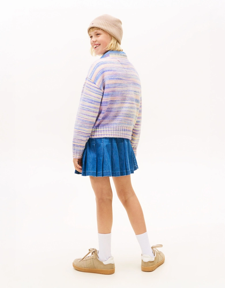 Girls Melange Jumper in Multicolour