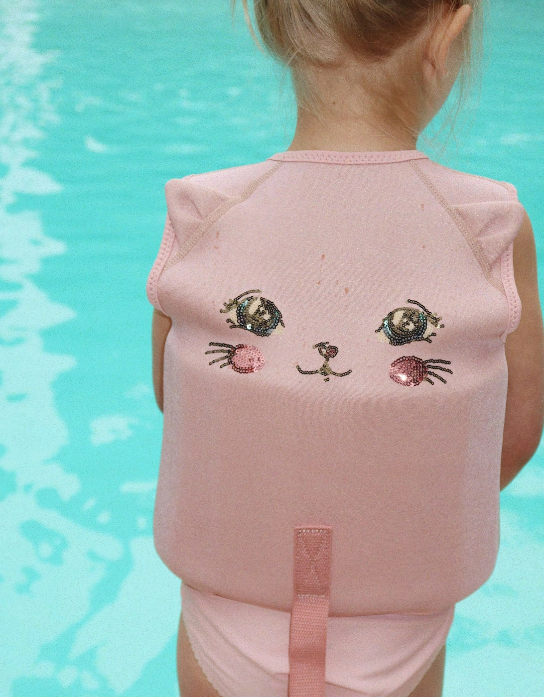 Konges Sløjd Girls Kitty Swim Vest in Pink