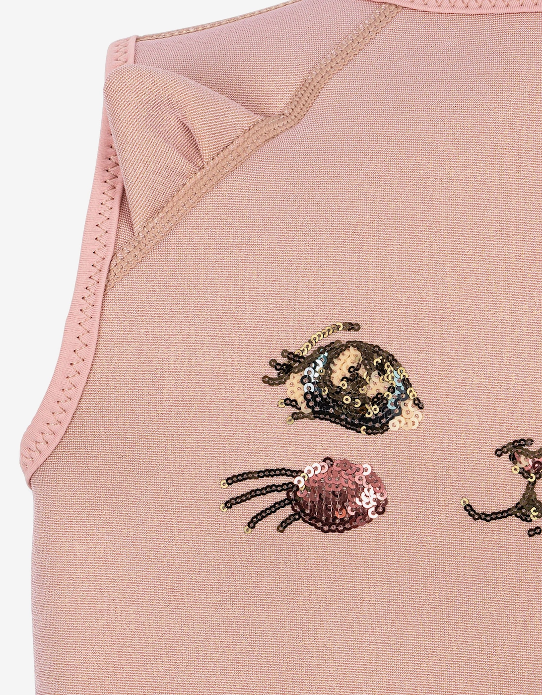 Konges Sløjd Girls Kitty Swim Vest in Pink