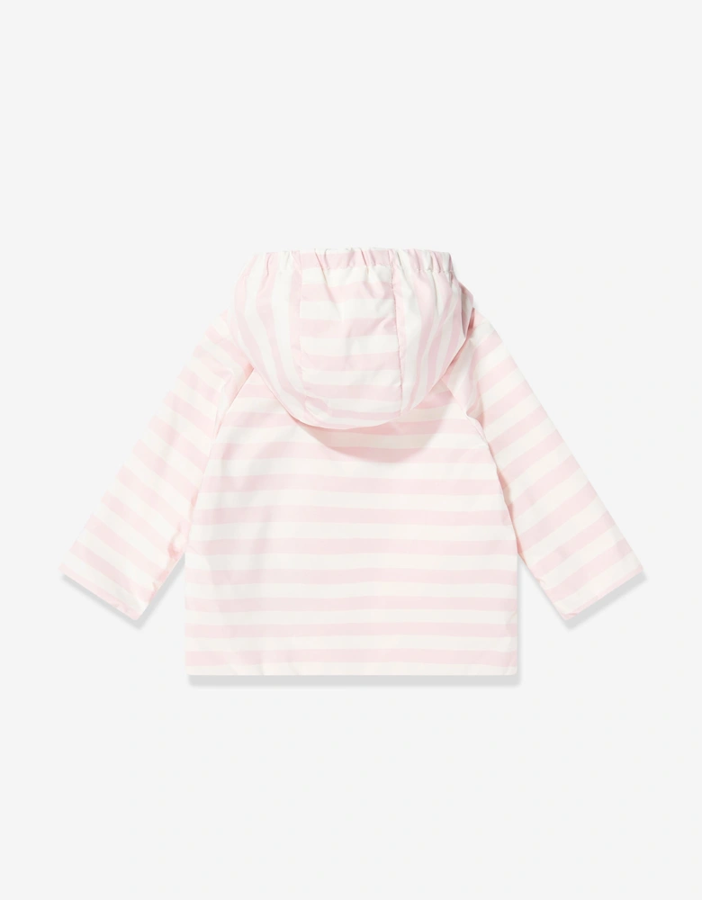 Enfant Baby Girls Striped Melde Jacket in Pink