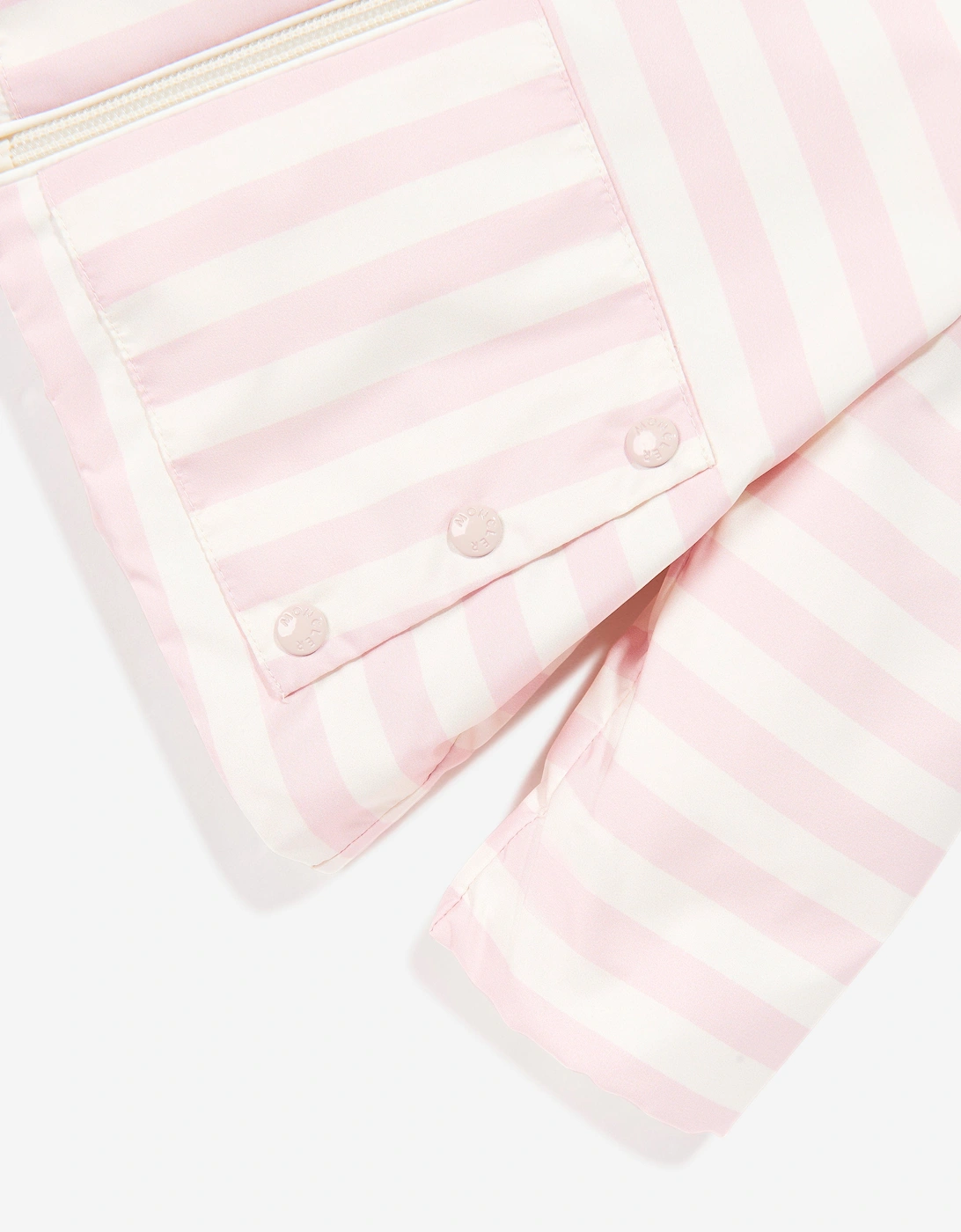 Enfant Baby Girls Striped Melde Jacket in Pink