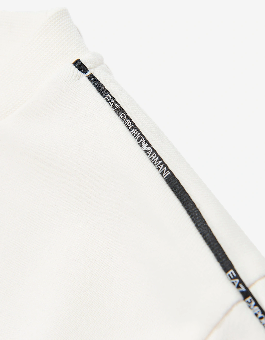 Emporio Armani Boys Train Logo Tape Sweatshirt in Ivory