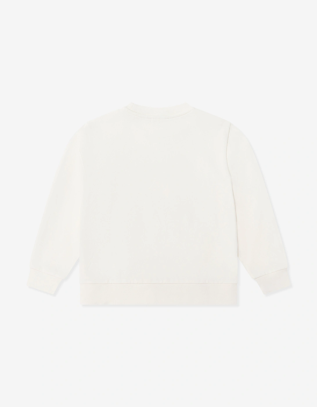 Emporio Armani Boys Train Logo Tape Sweatshirt in Ivory
