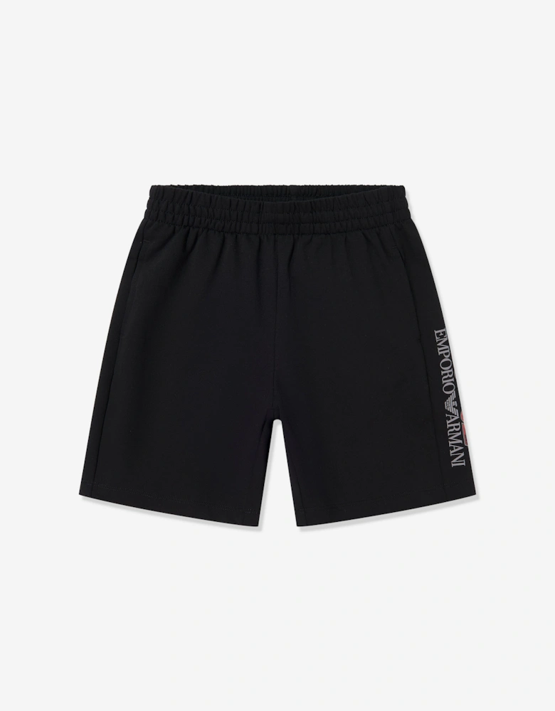 Emporio Armani Boys Train Visibility Bermuda Shorts in Black