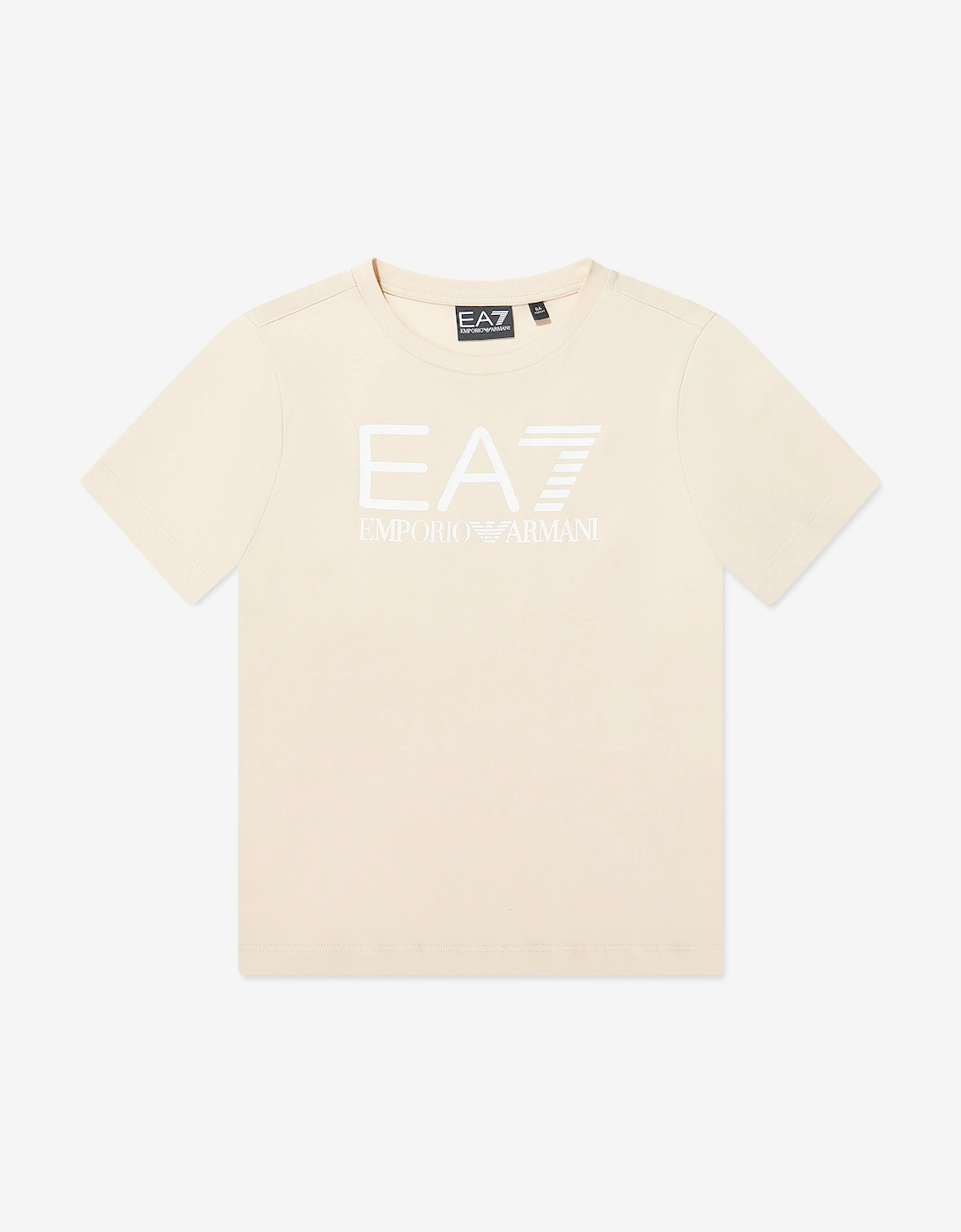 Emporio Armani Boys Train Visibility Short Set in Beige
