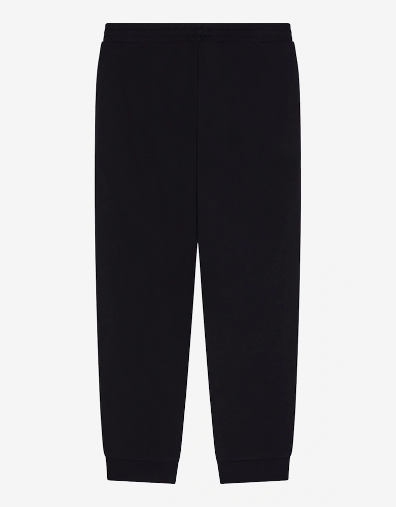 Emporio Armani Boys Train Logo Tape Joggers in Black