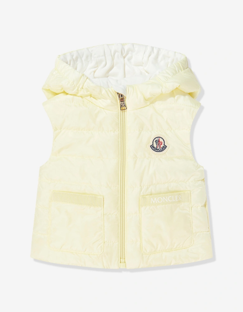 Enfant Baby Girls Down Padded Lia Gilet in Yellow