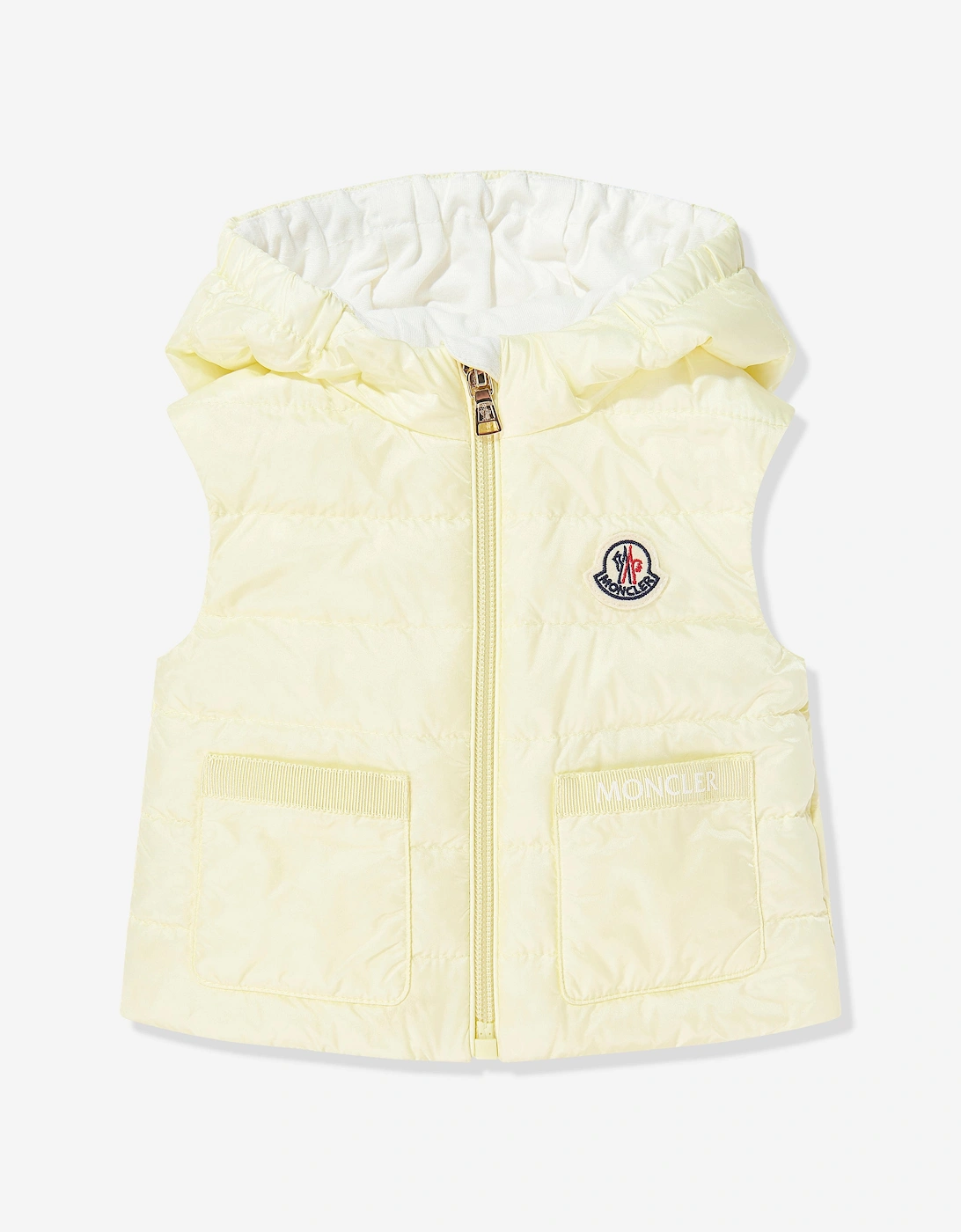 Enfant Baby Girls Down Padded Lia Gilet in Yellow, 5 of 4