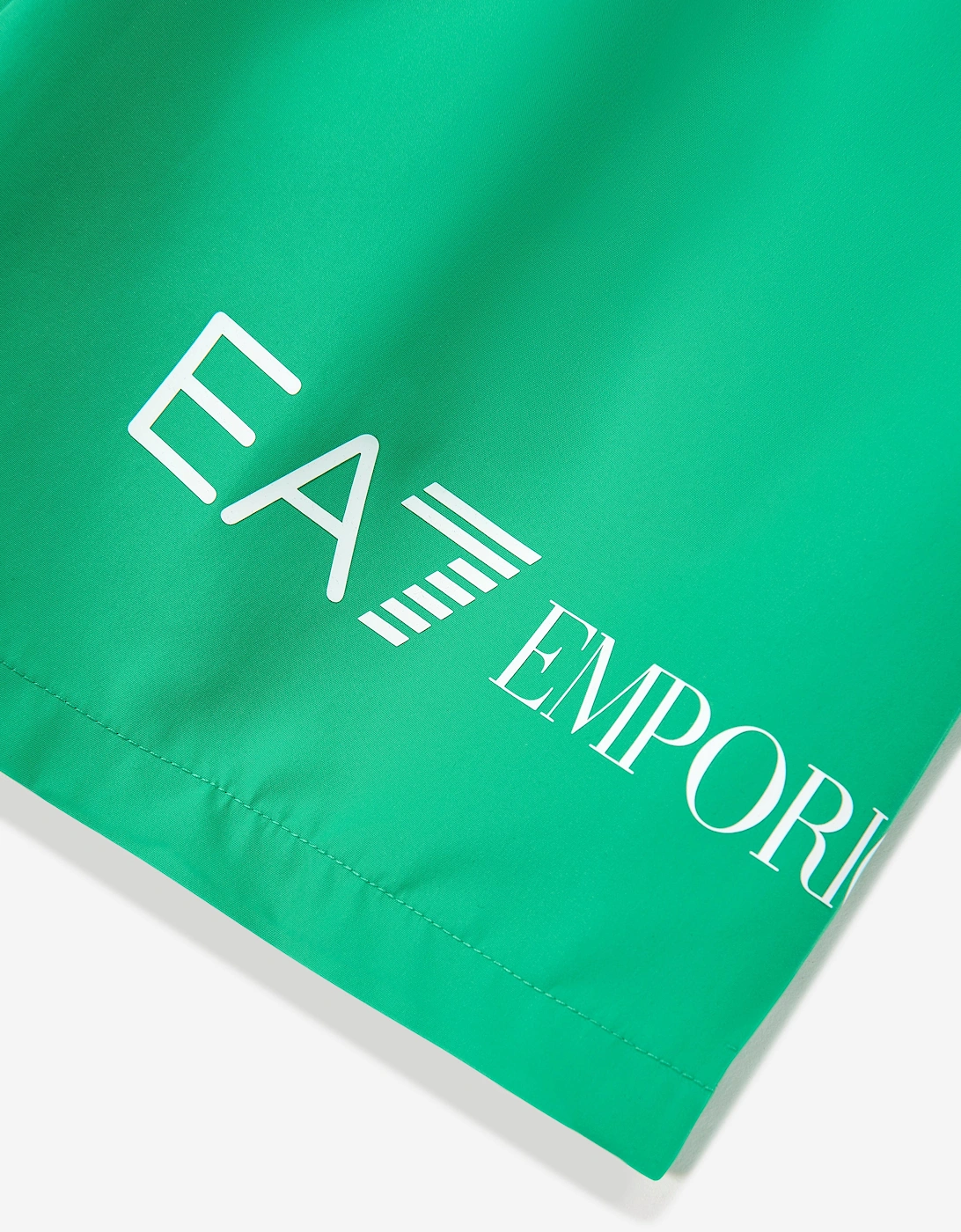 Emporio Armani Boys Extended Logo Swim Shorts in Green
