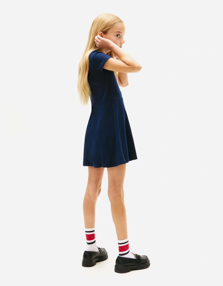 Girls Skater Dress in Navy