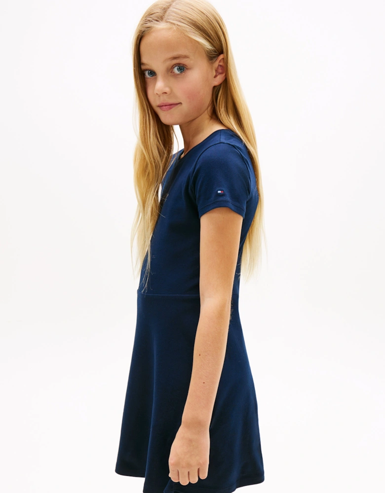 Girls Skater Dress in Navy