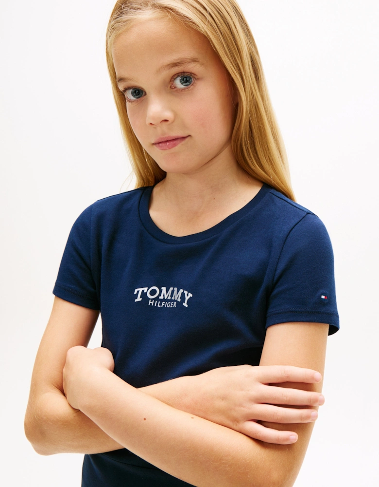 Girls Skater Dress in Navy