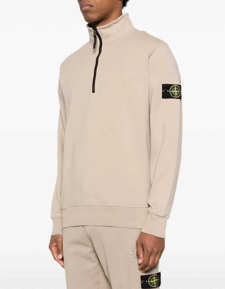 S0051 1/4 Zip Sweatshirt Beige