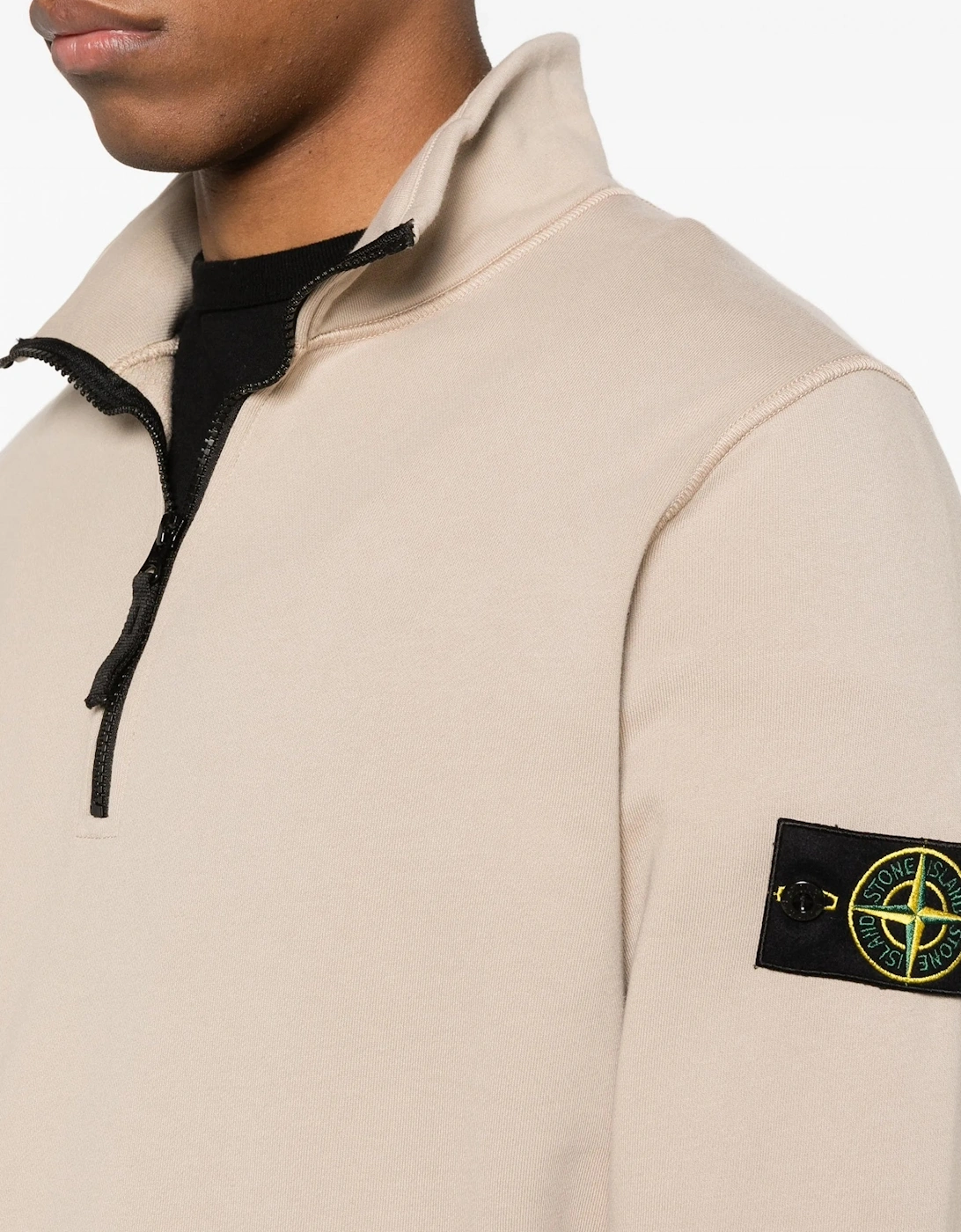 S0051 1/4 Zip Sweatshirt Beige