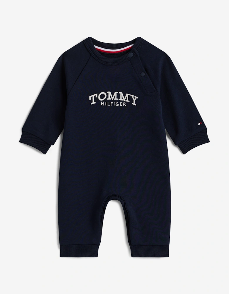 Baby Boys Monotype Romper in Navy