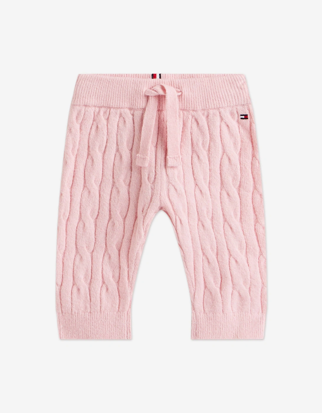 Baby Girls Cable Knit Trouser Set in Pink