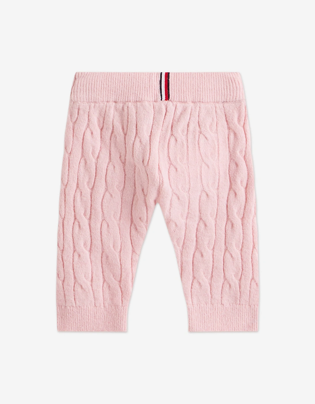 Baby Girls Cable Knit Trouser Set in Pink