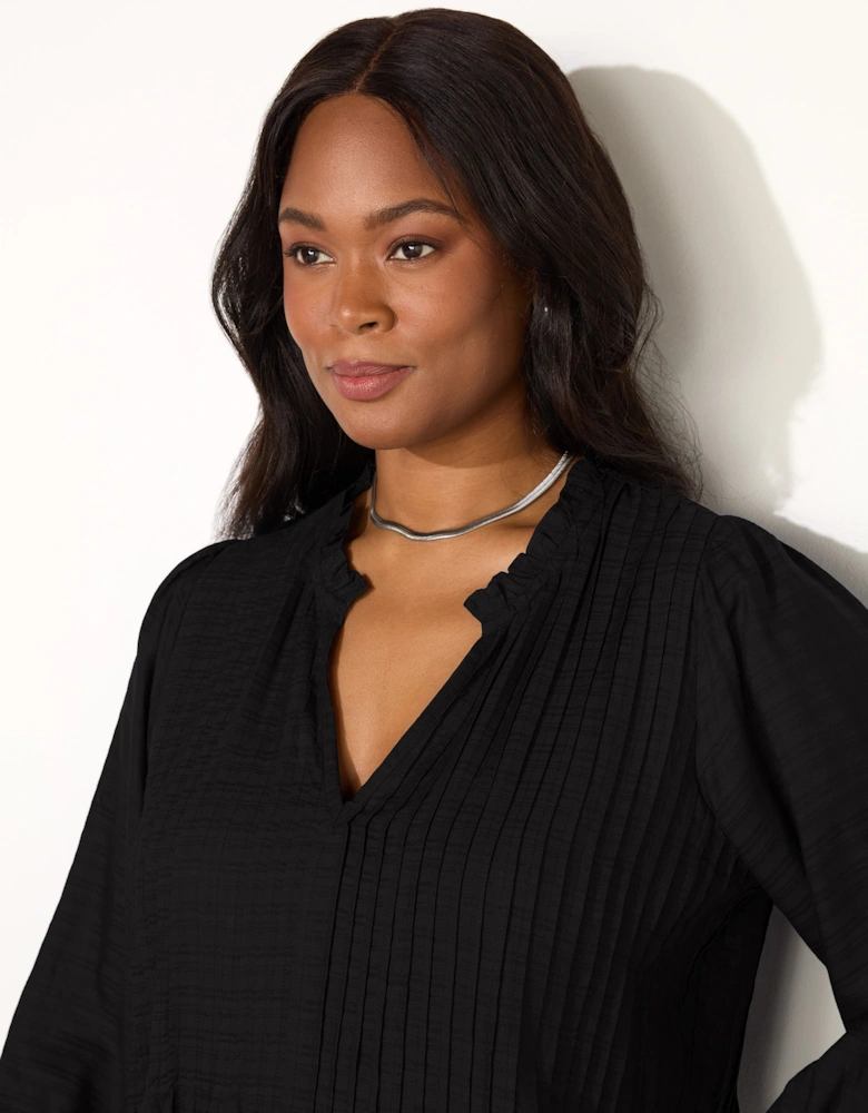 Black Pintuck Tunic