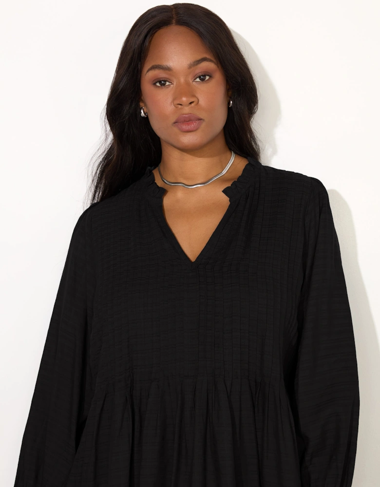 Black Pintuck Tunic