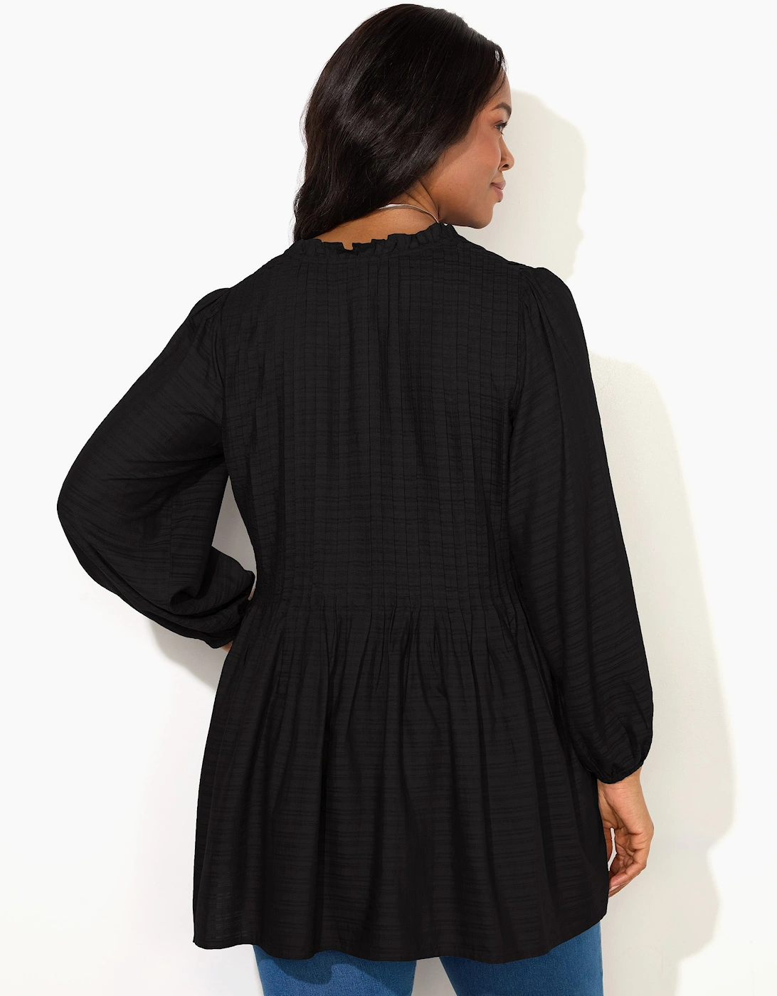 Black Pintuck Tunic