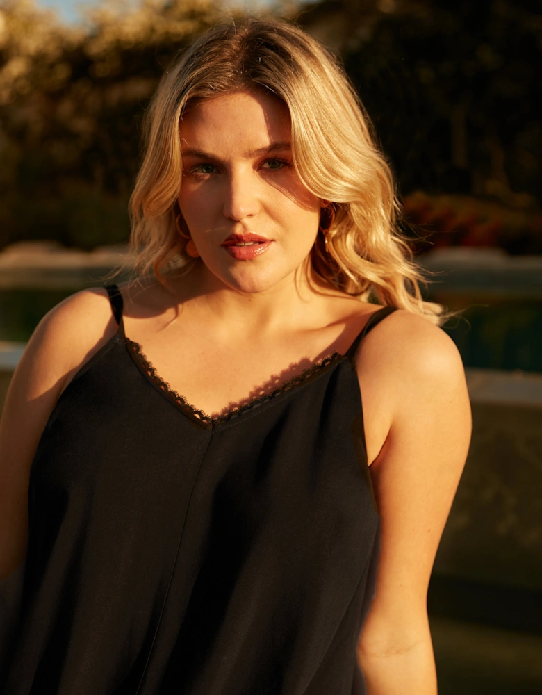 Black Hanky Hem Dress