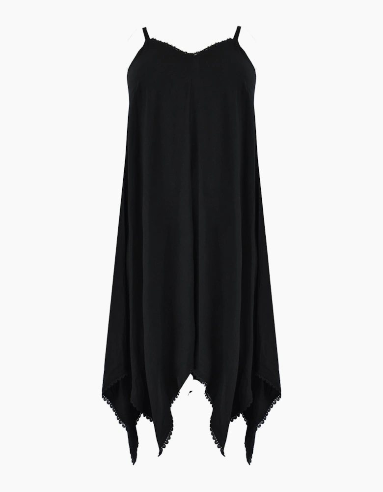 Black Hanky Hem Dress