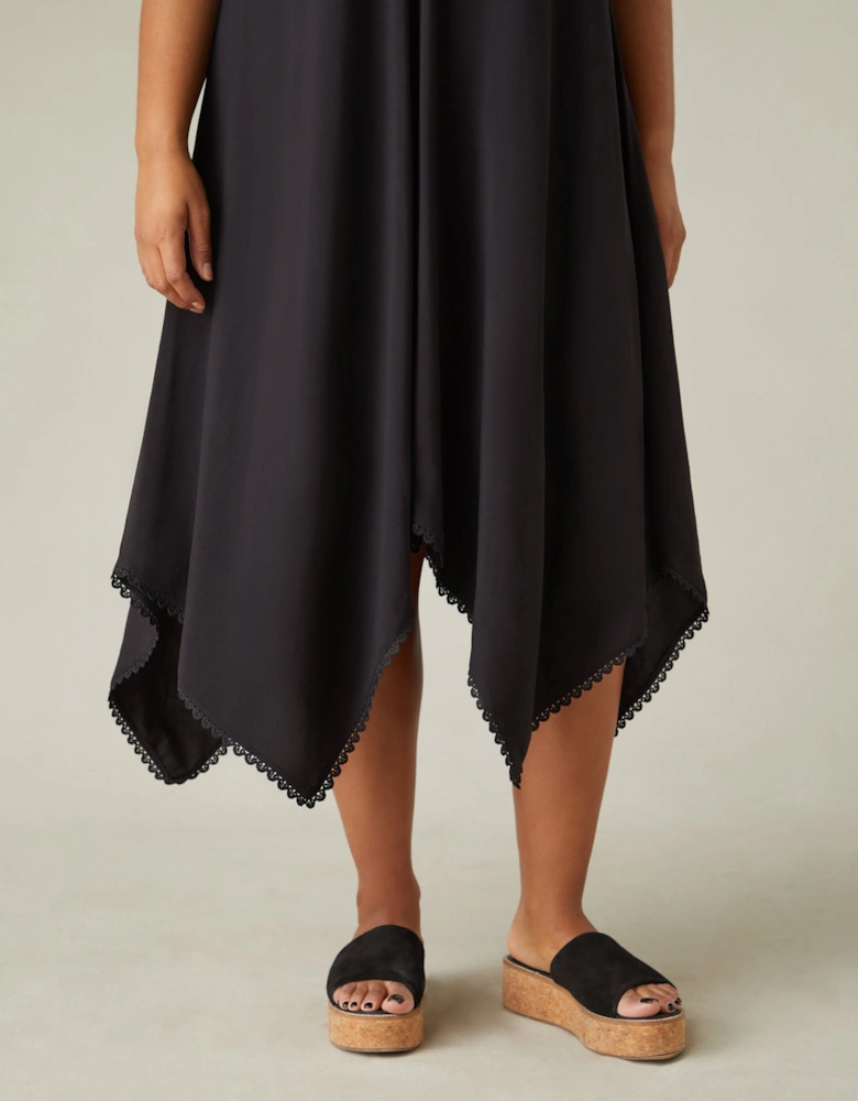 Black Hanky Hem Dress