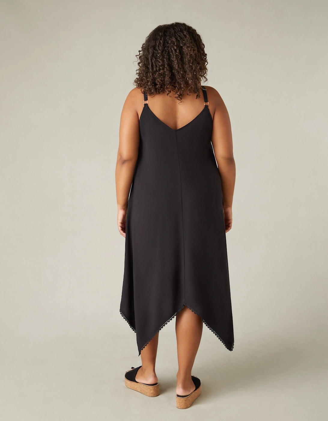 Black Hanky Hem Dress