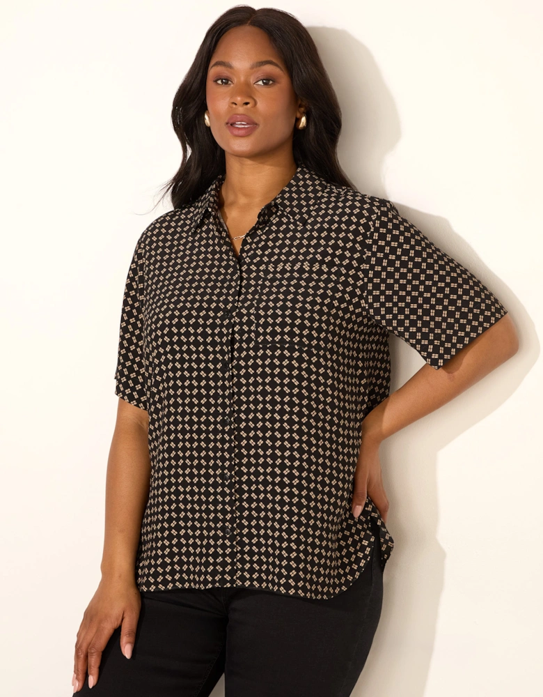Geo Print Short Sleeve Shirt