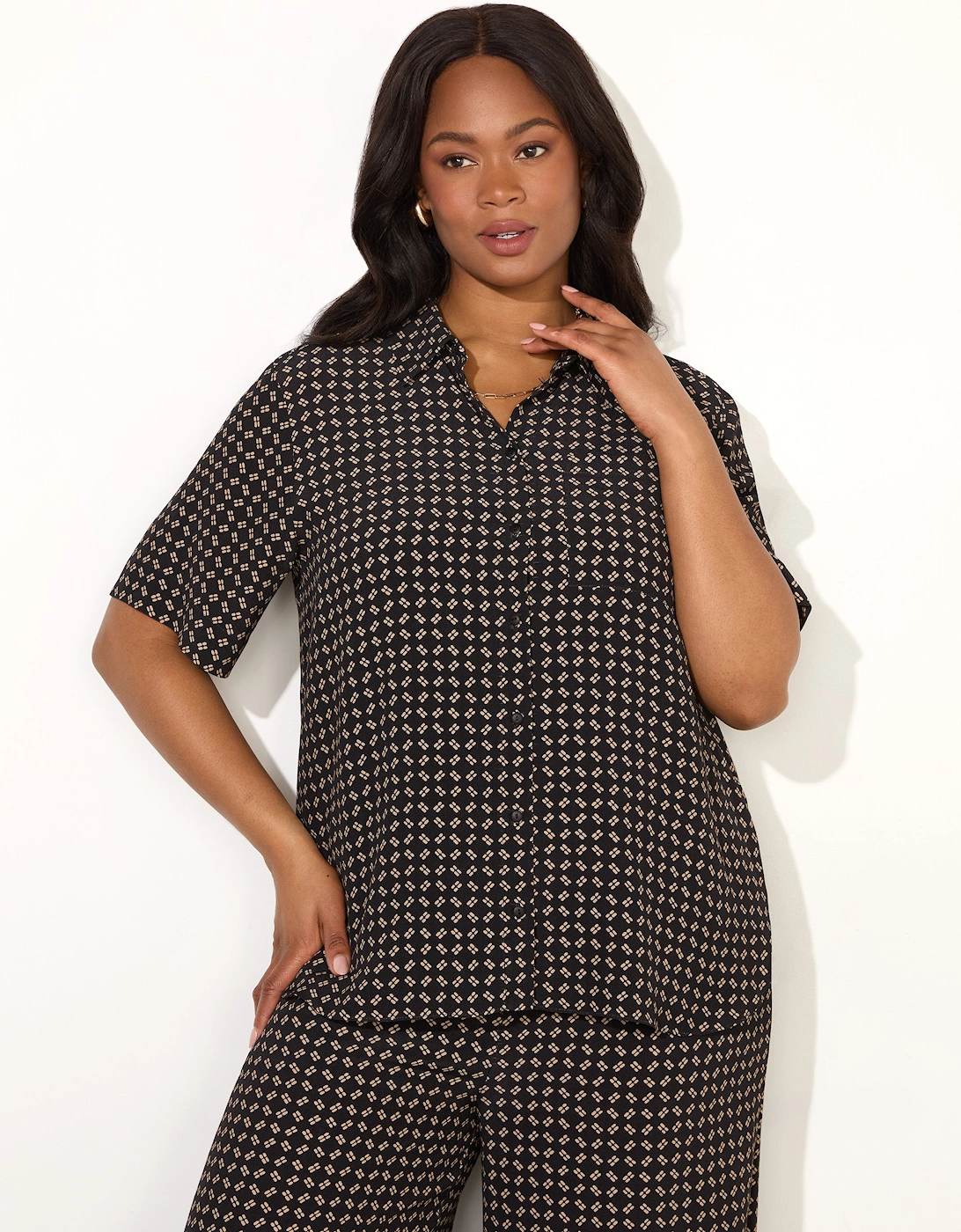 Geo Print Short Sleeve Shirt