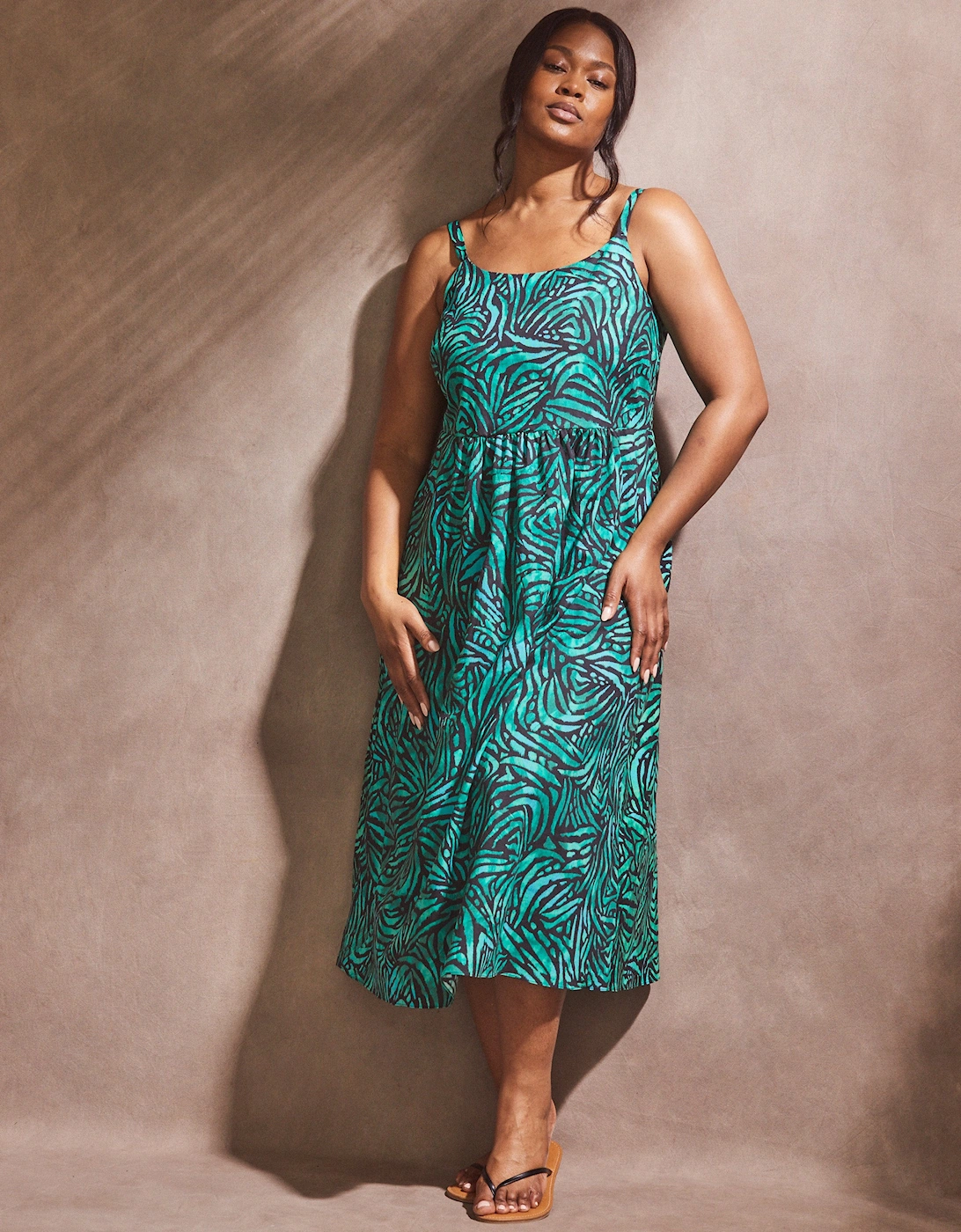 Green Abstract Sundress