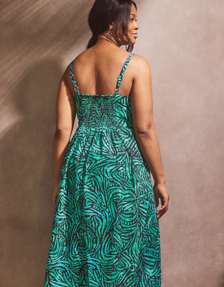 Green Abstract Sundress
