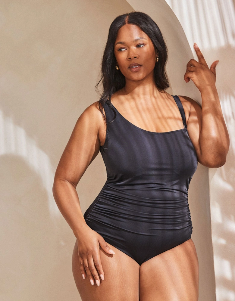 Black Asymmetric Swimsuit