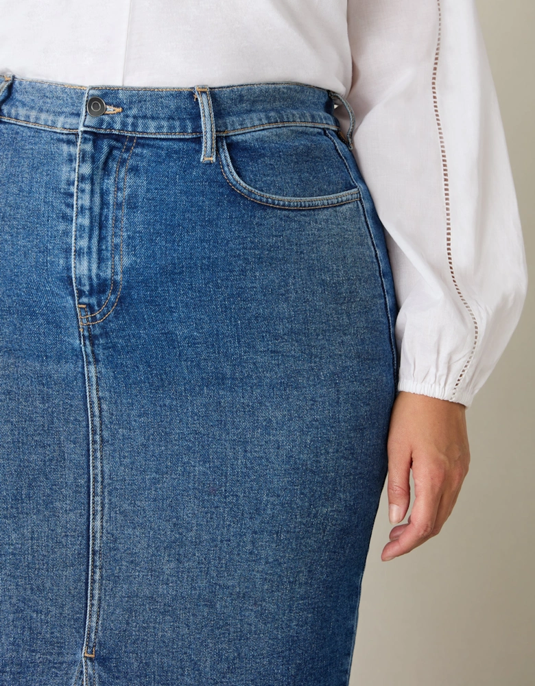 Denim Midi Skirt