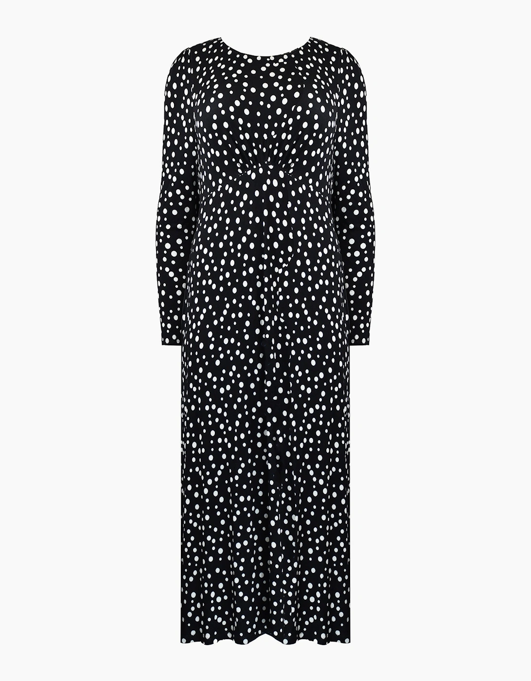 Mono Spot Empire Seam Midi Dress
