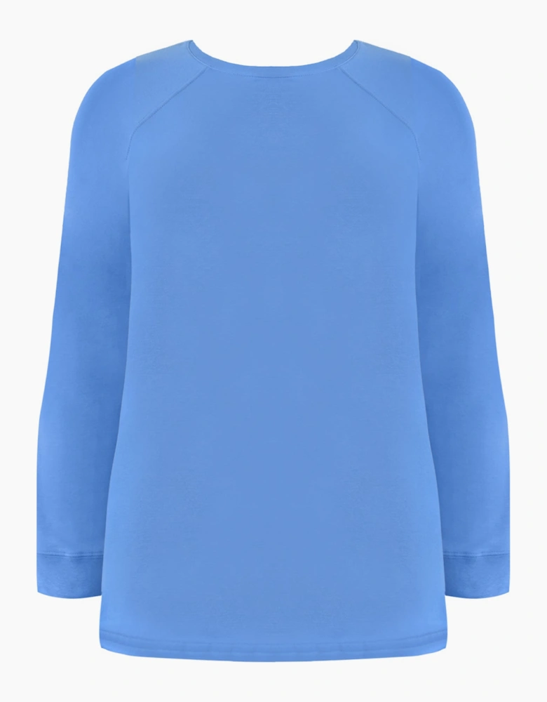 Blue Jersey Relaxed Top