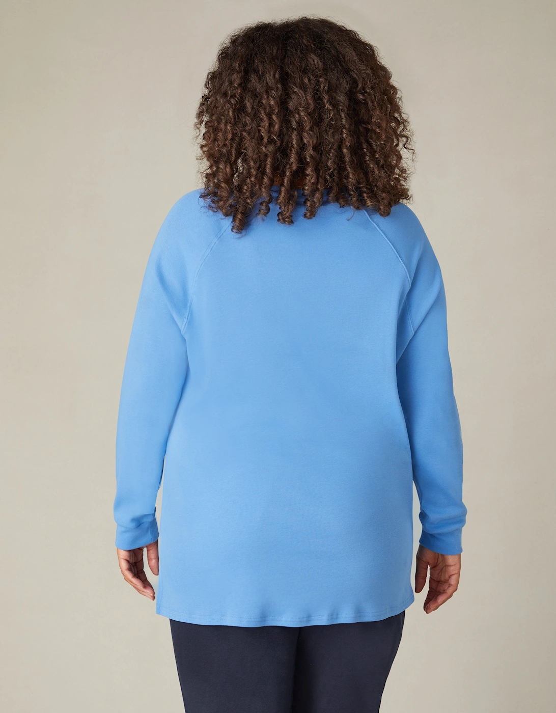 Blue Jersey Relaxed Top