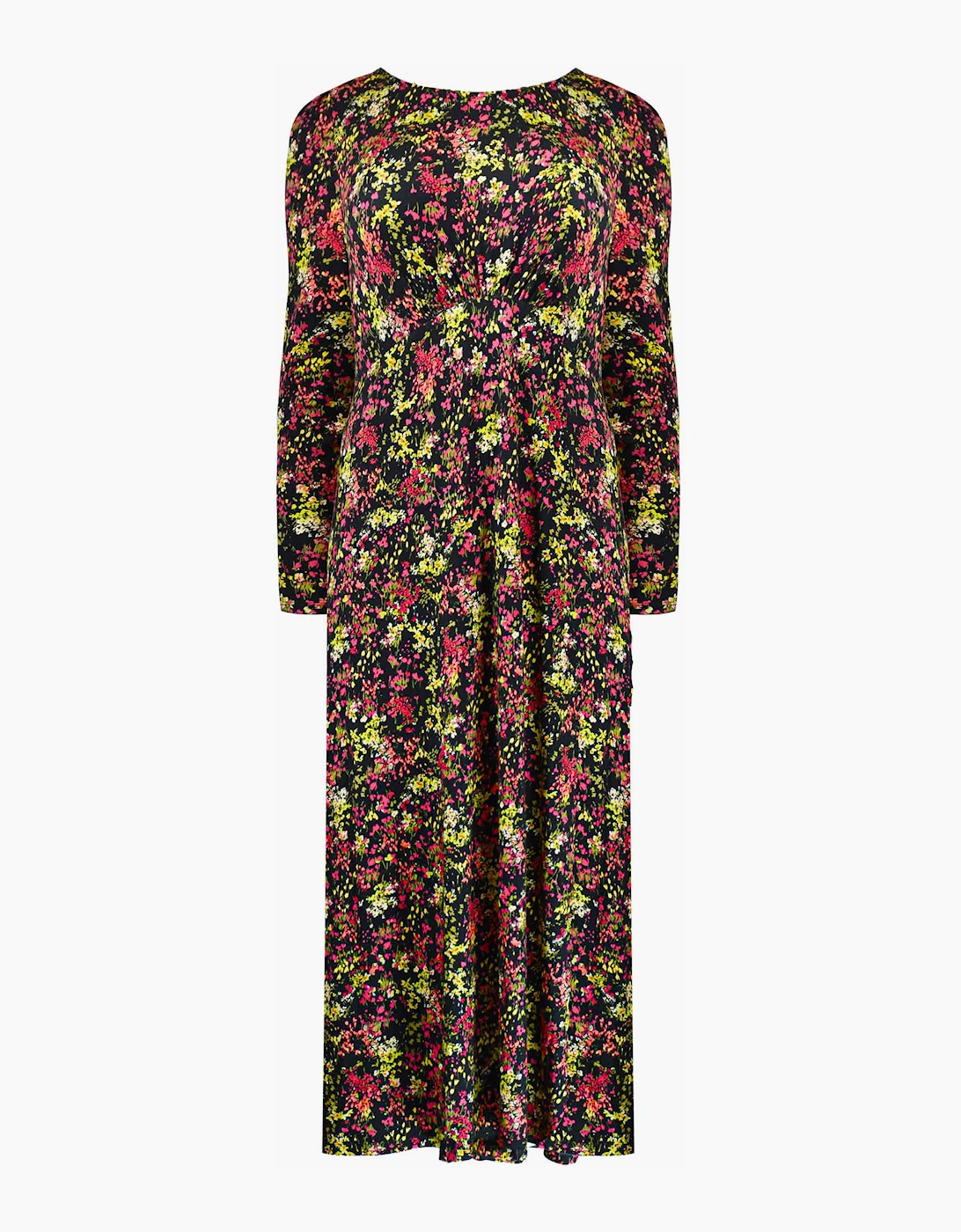 Multi Ditsy Empire Seam Midi Dress