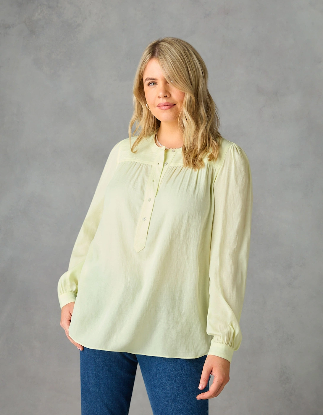 Lemon Charmbray Boho Blouse