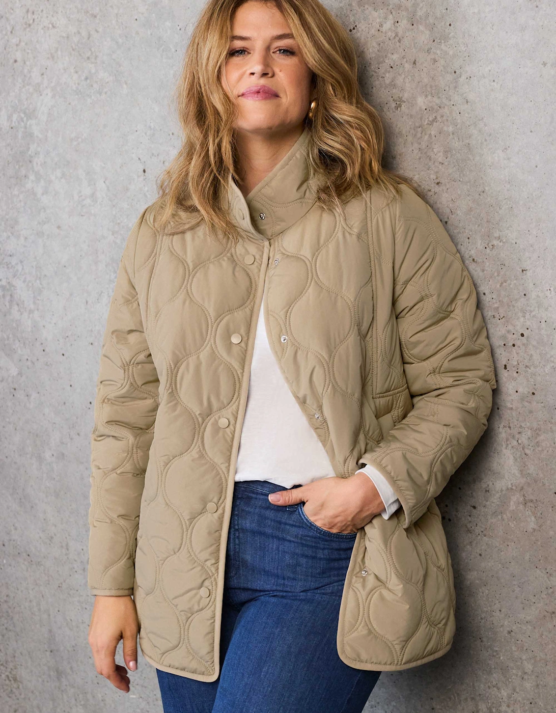Stone Quilted Jacket