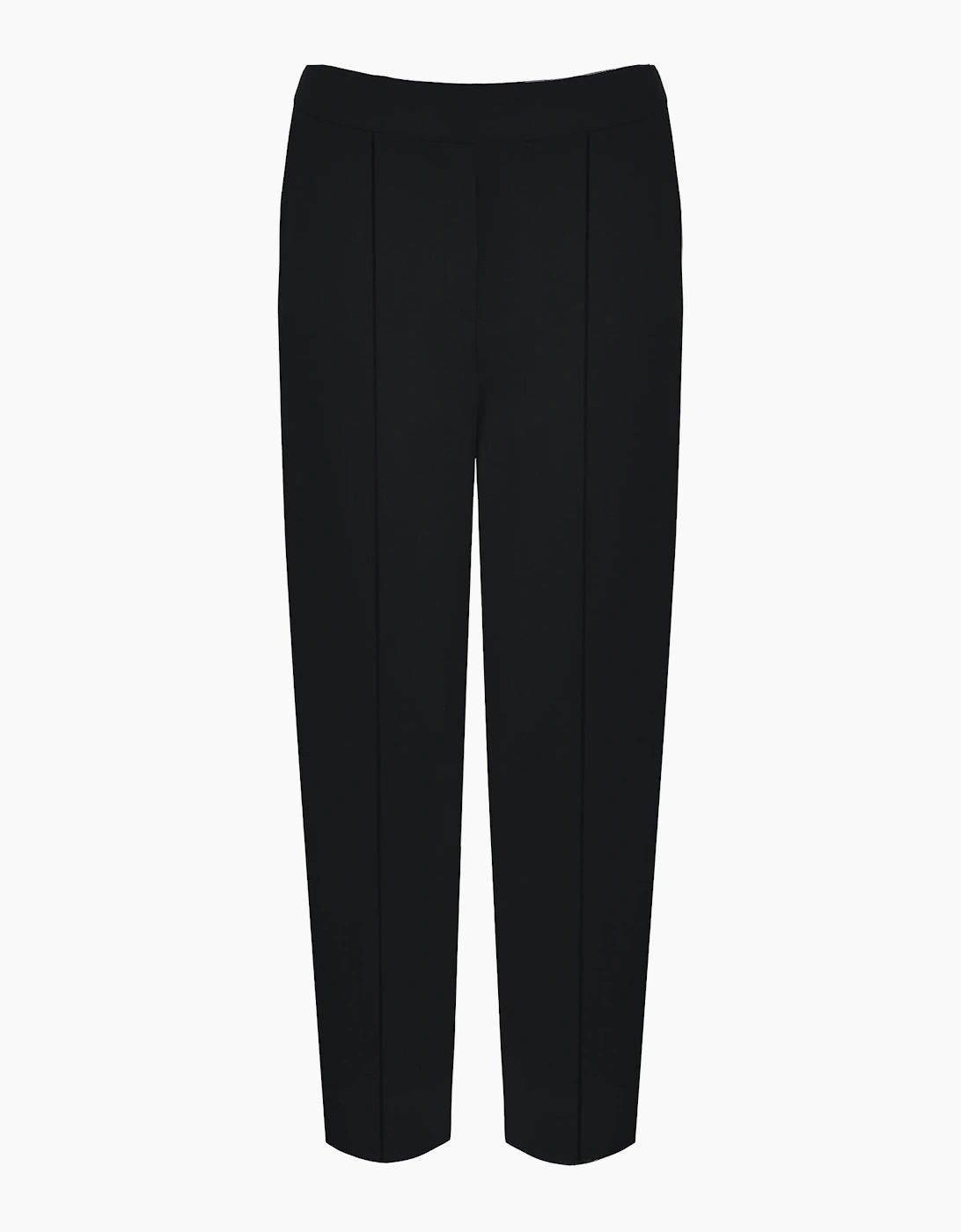 Petite Black Stretch Tapered Trousers