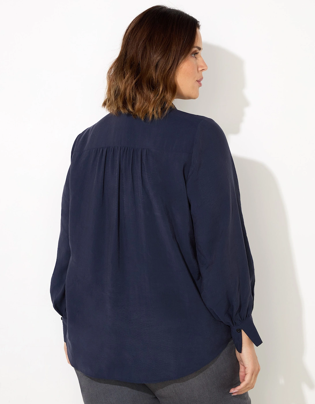 Navy Soft Touch Half Placket Shirt