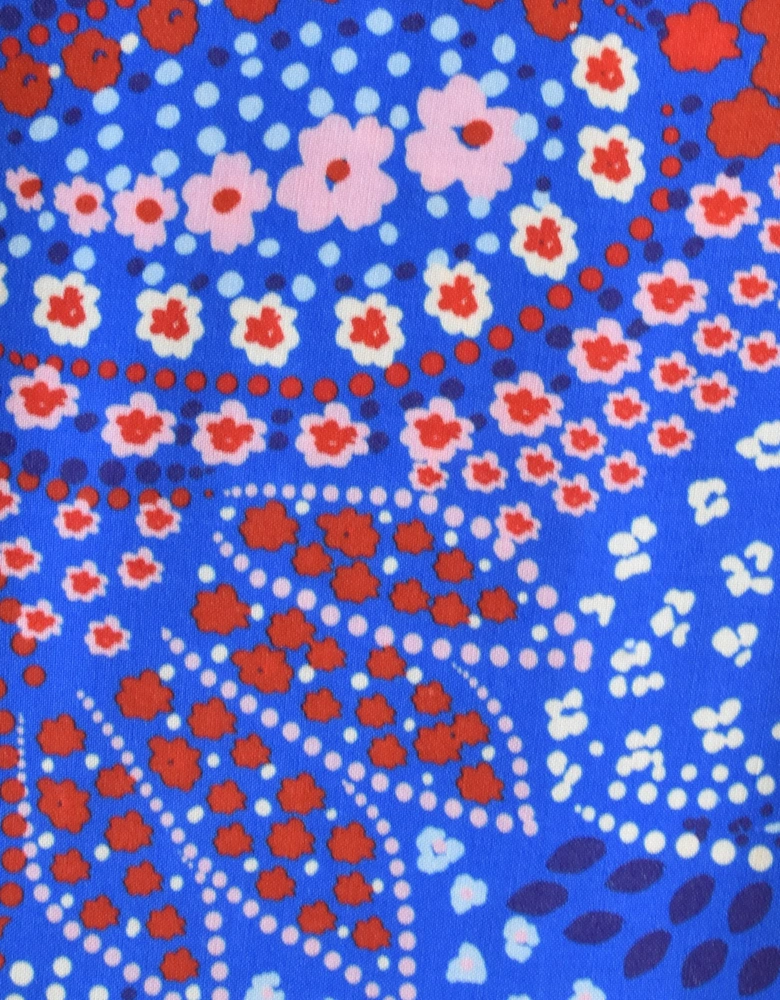 Multi Paisley Print V-Neck Dress