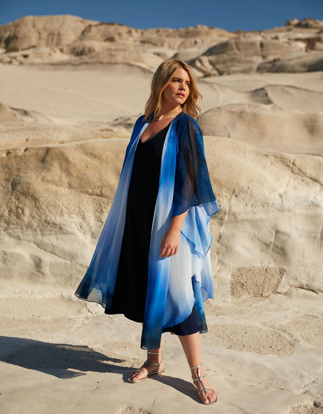 Navy Slip Midi Dress