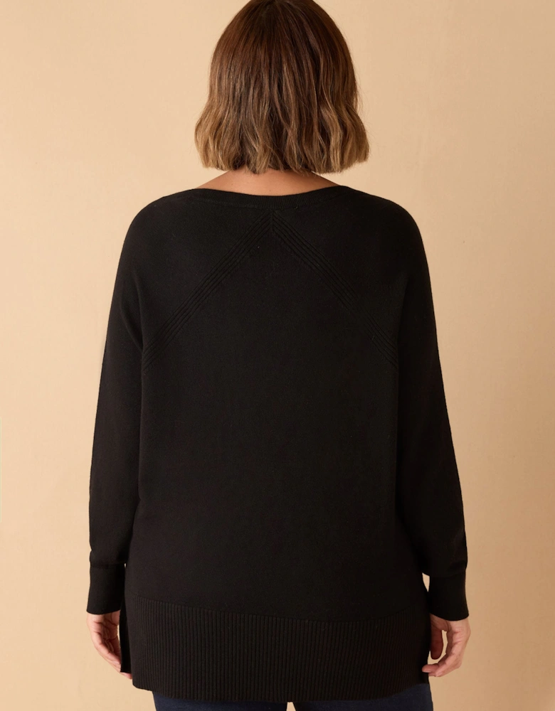 Black Round Neck Jumper