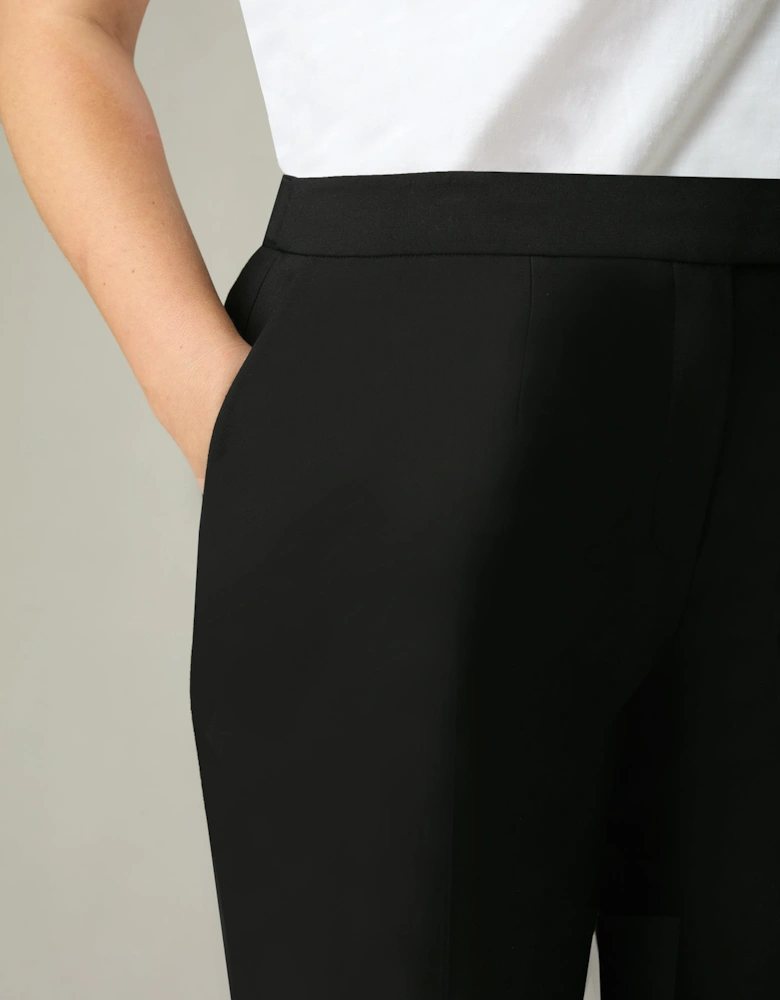 Black Tailored Button Detail Trousers